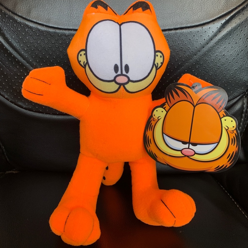 Toy Factory Nickelodeon Garfield Neon Orange Plush 9” NWT Rare